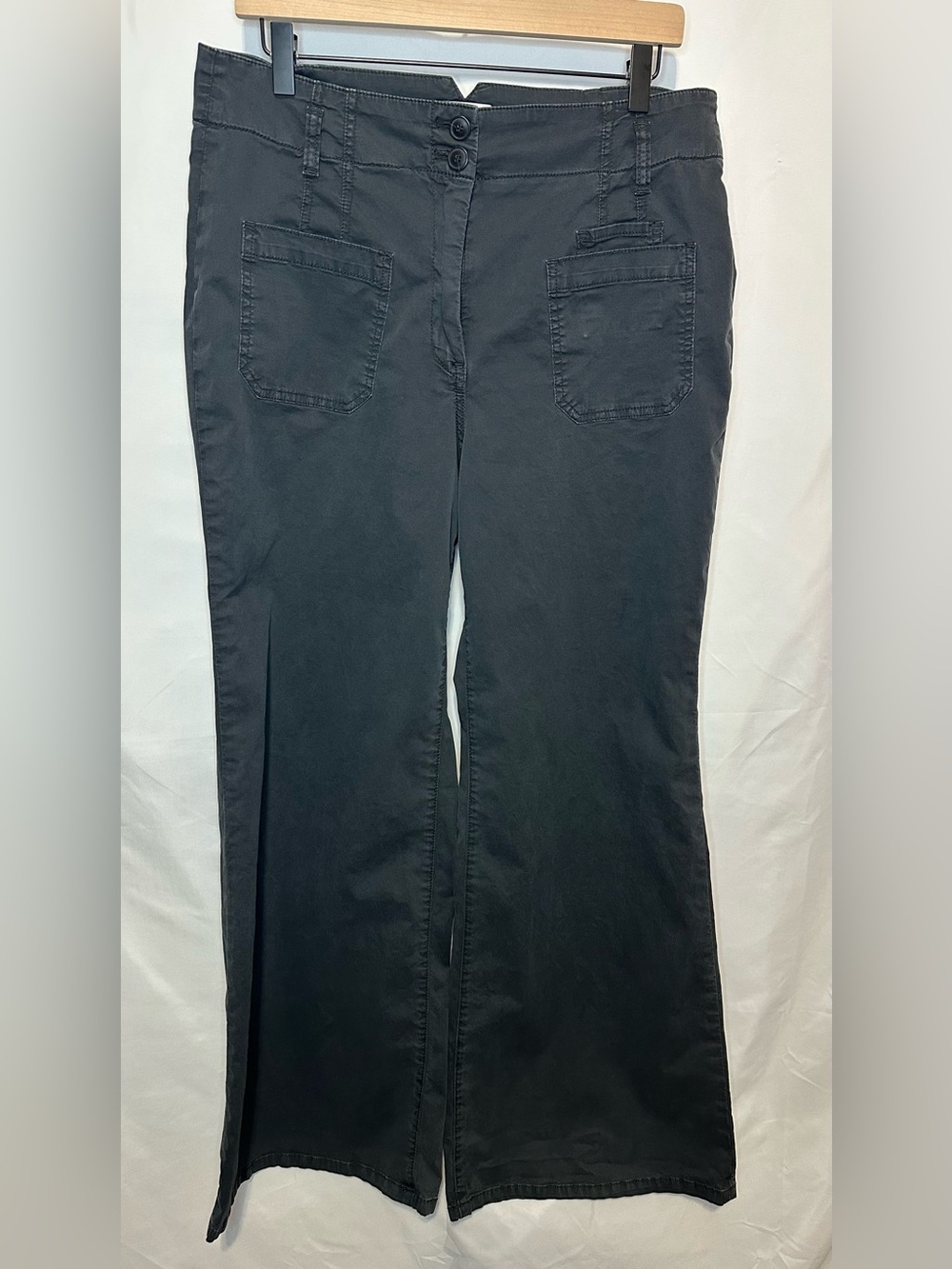 Maeve Anthropologie Colette Wide Leg Pant Dark Grey 32
